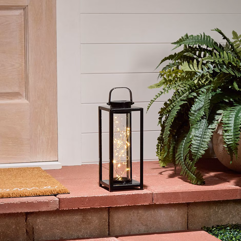 Lantern Lighted With Fairy Lights Solar Small Medium Or Large - Image 2